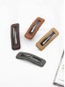 Faux Leather Hair Clips (4pcs)
